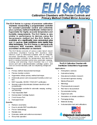 Thumbnail of document Data Sheet - ELH Series Precision Humidity Chambers